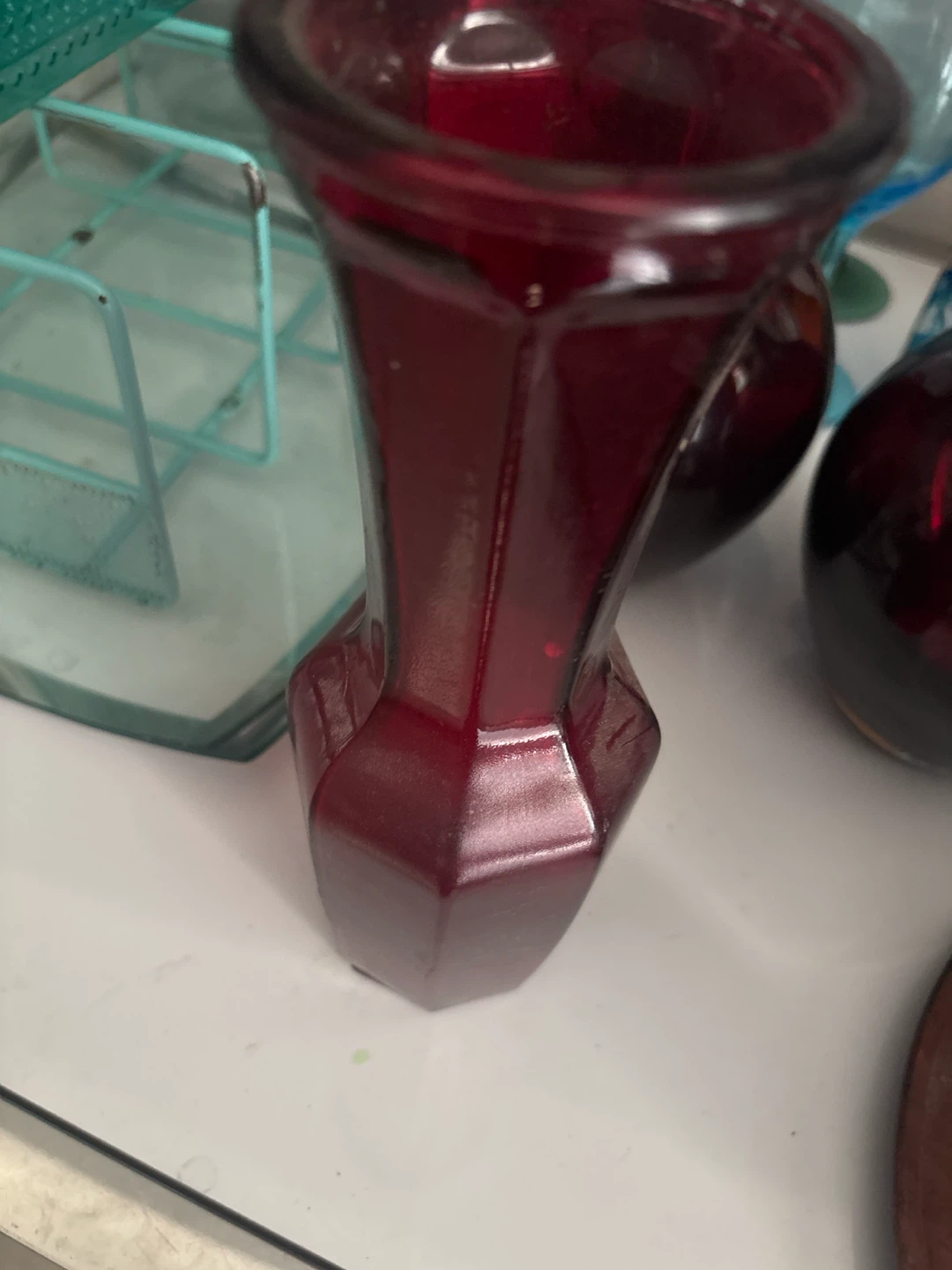 Red Glass Vase