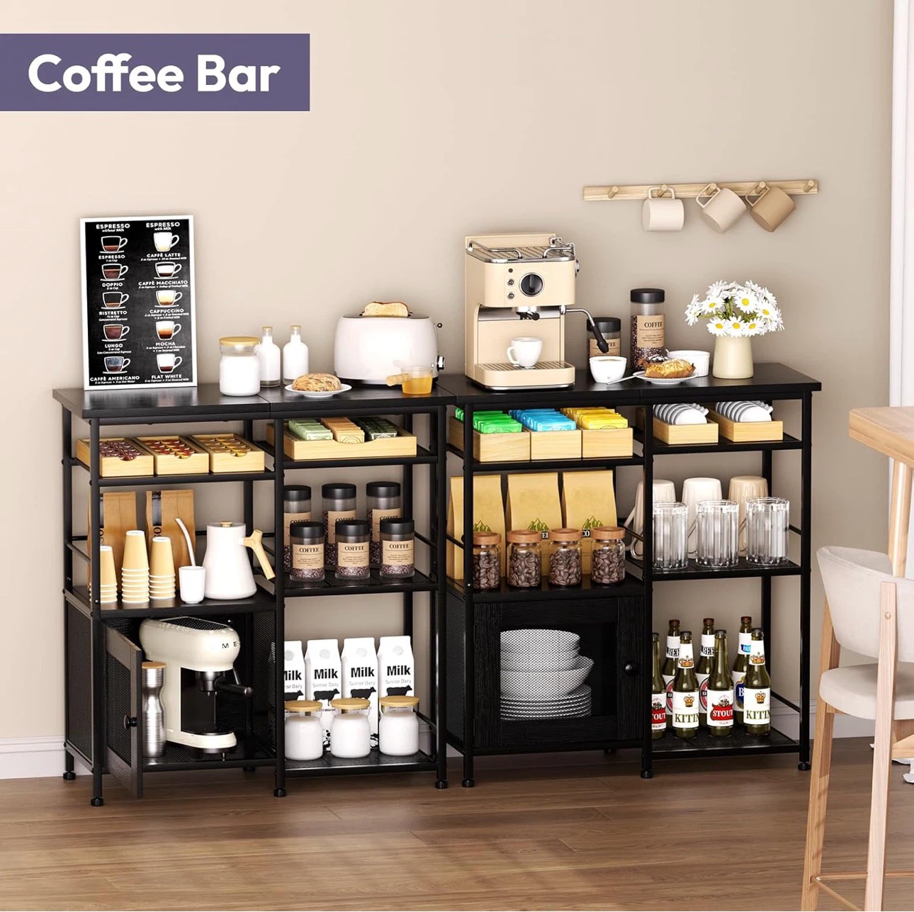 Farmhouse Style Coffee Bar Station NEW ASSEMBLED - photo 3