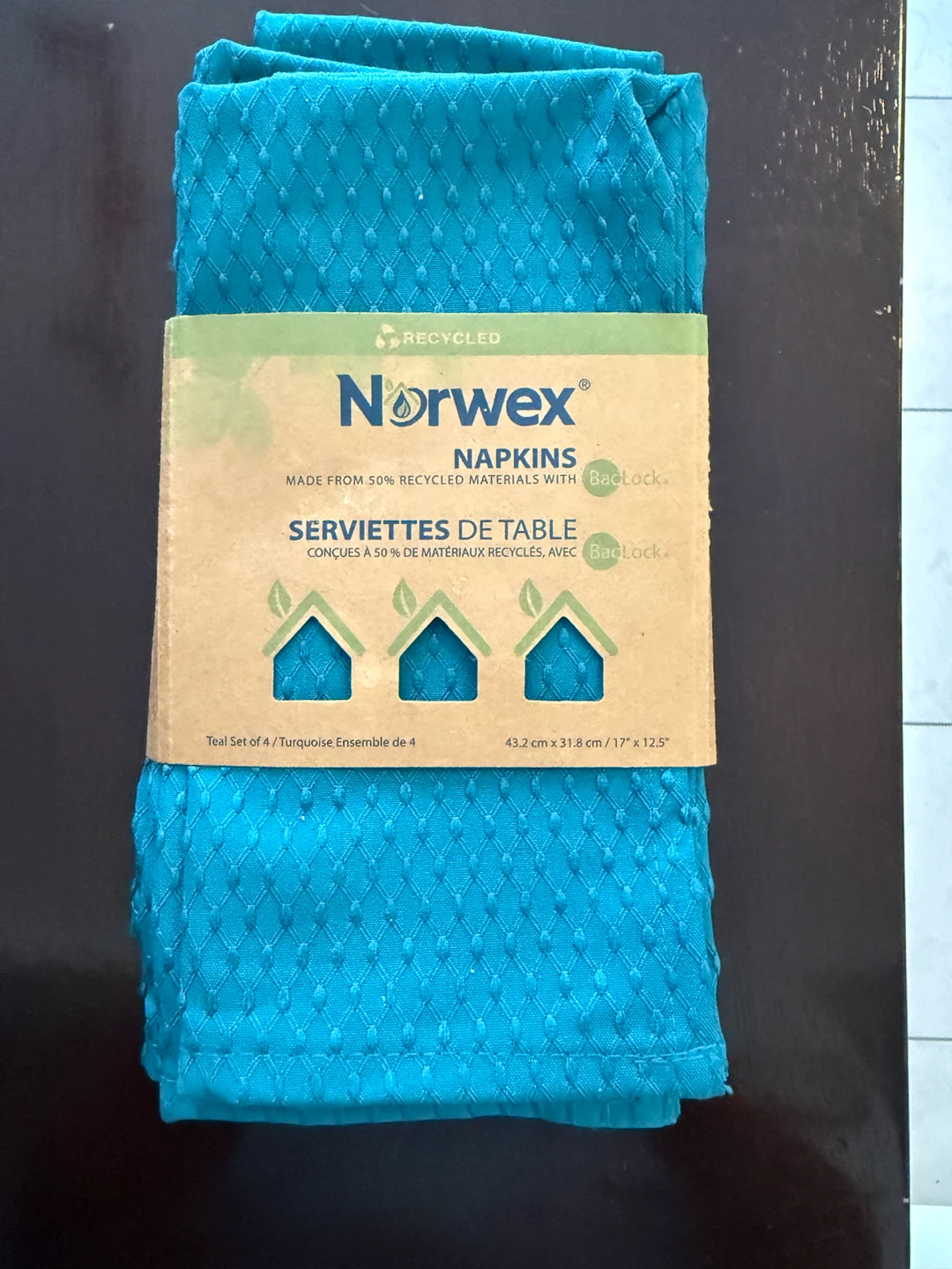 Norwex Teal Napkins - Set of 4