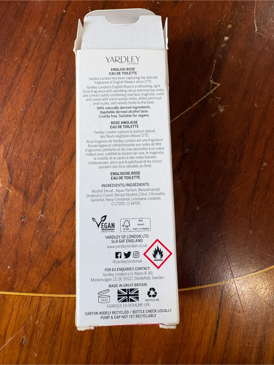 Yardley London English Rose Eau de Toilette 50ml - photo 4