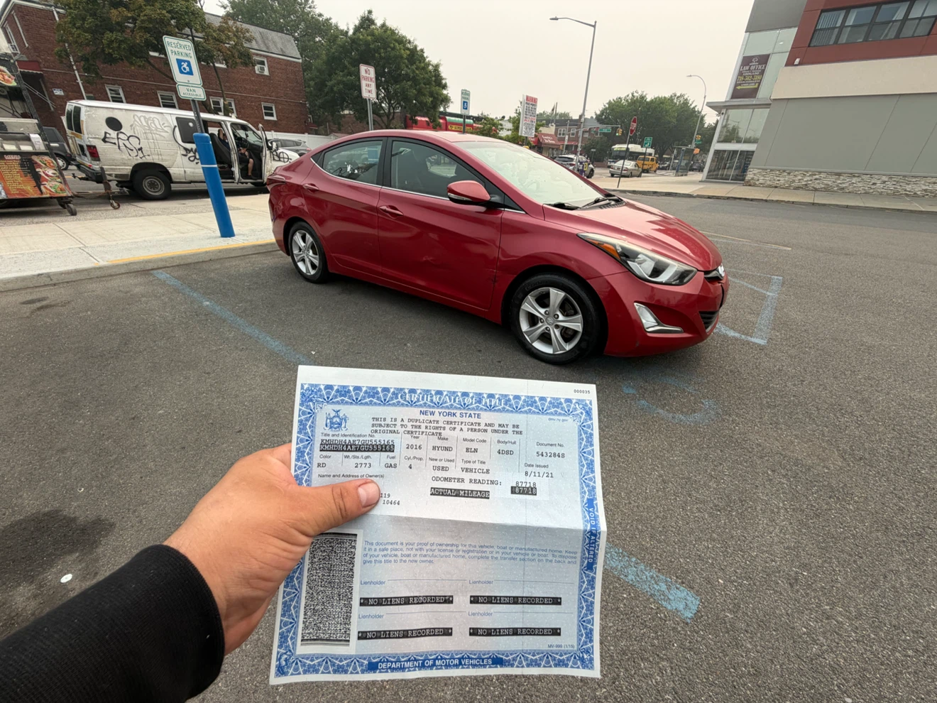 Red Hyundai Elantra Sedan