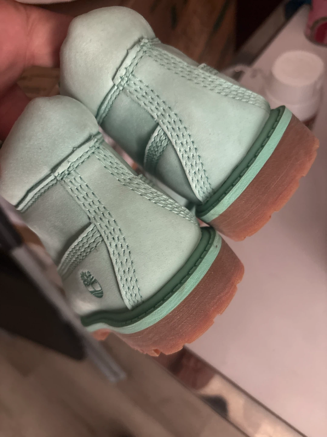 New Timberland Baby Boots - Mint Green size 8c - photo 2