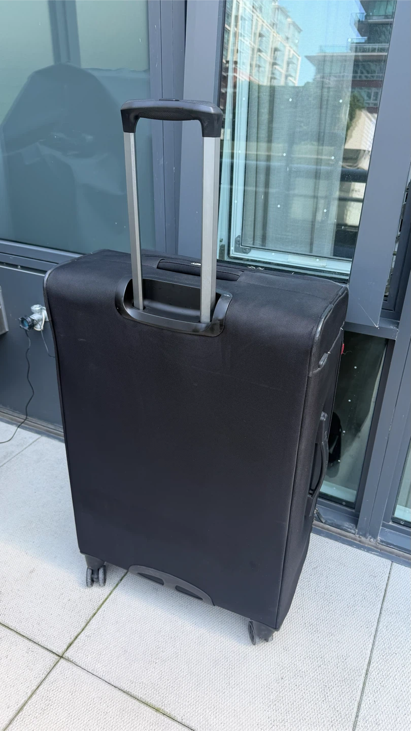 Large Softside 8-Wheel Luggage, Black - photo 4