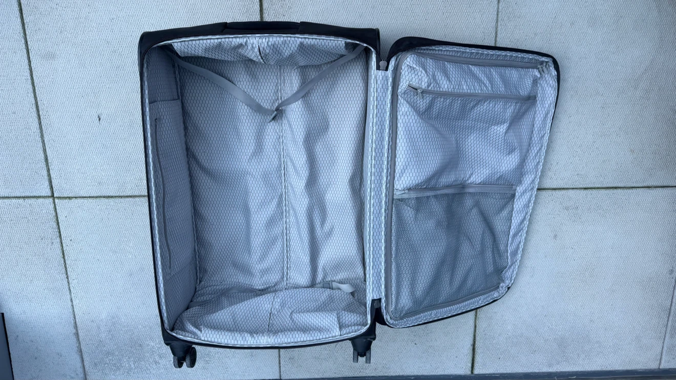 Large Softside 8-Wheel Luggage, Black - photo 5
