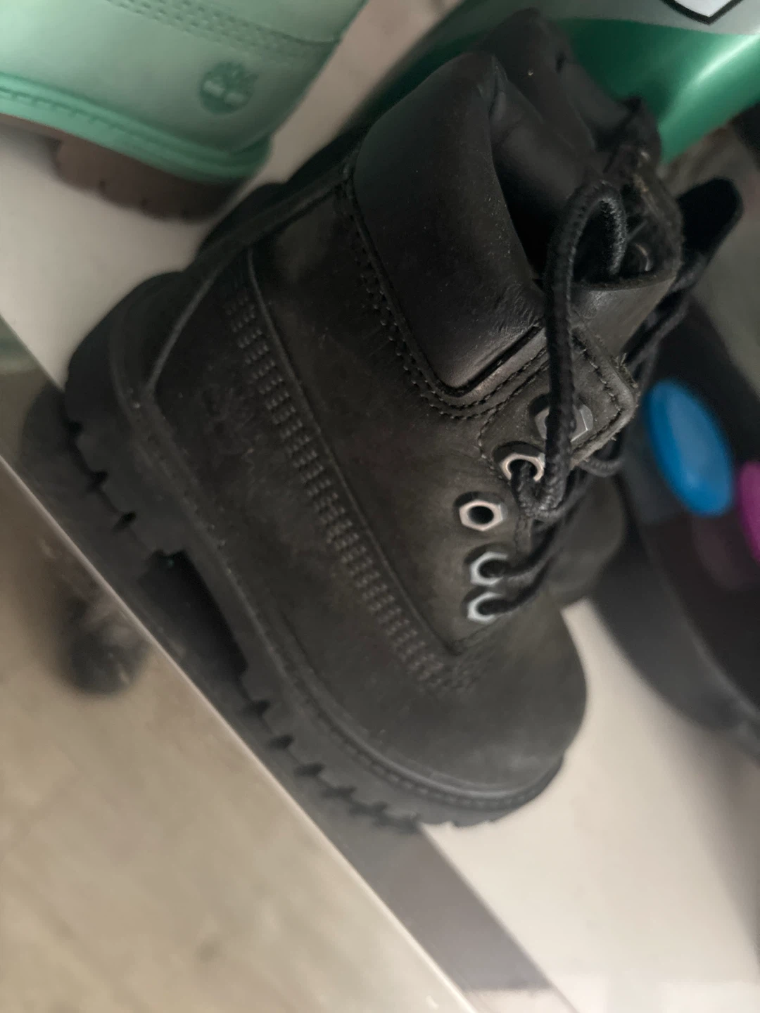 Black Timberland Boots 6c used