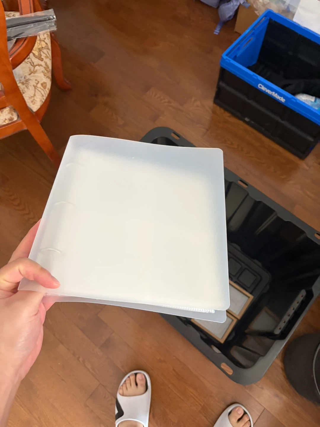 Clear Binder with Plastic Sleeves x2