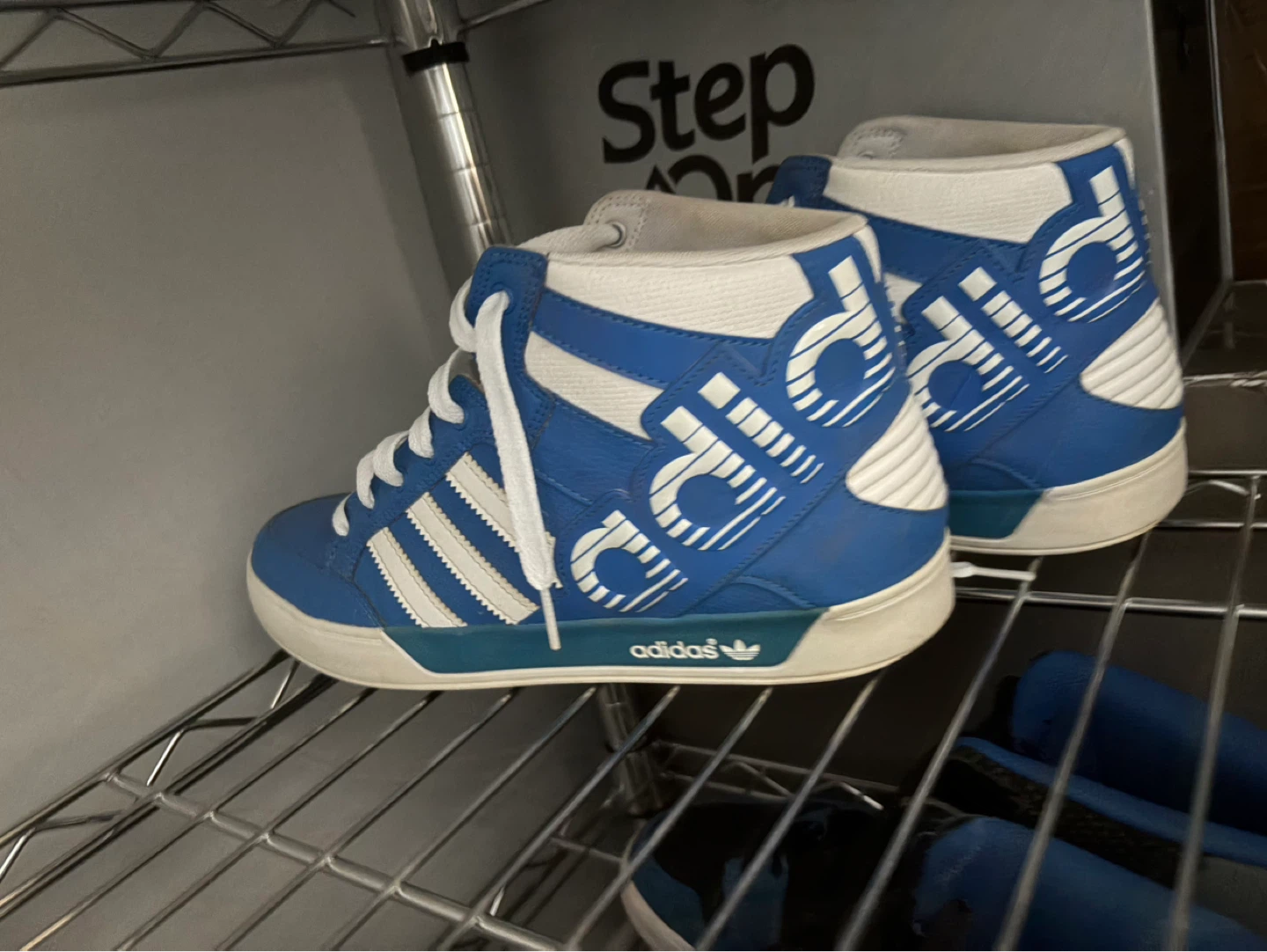 Adidas High-Top Sneakers Blue/White