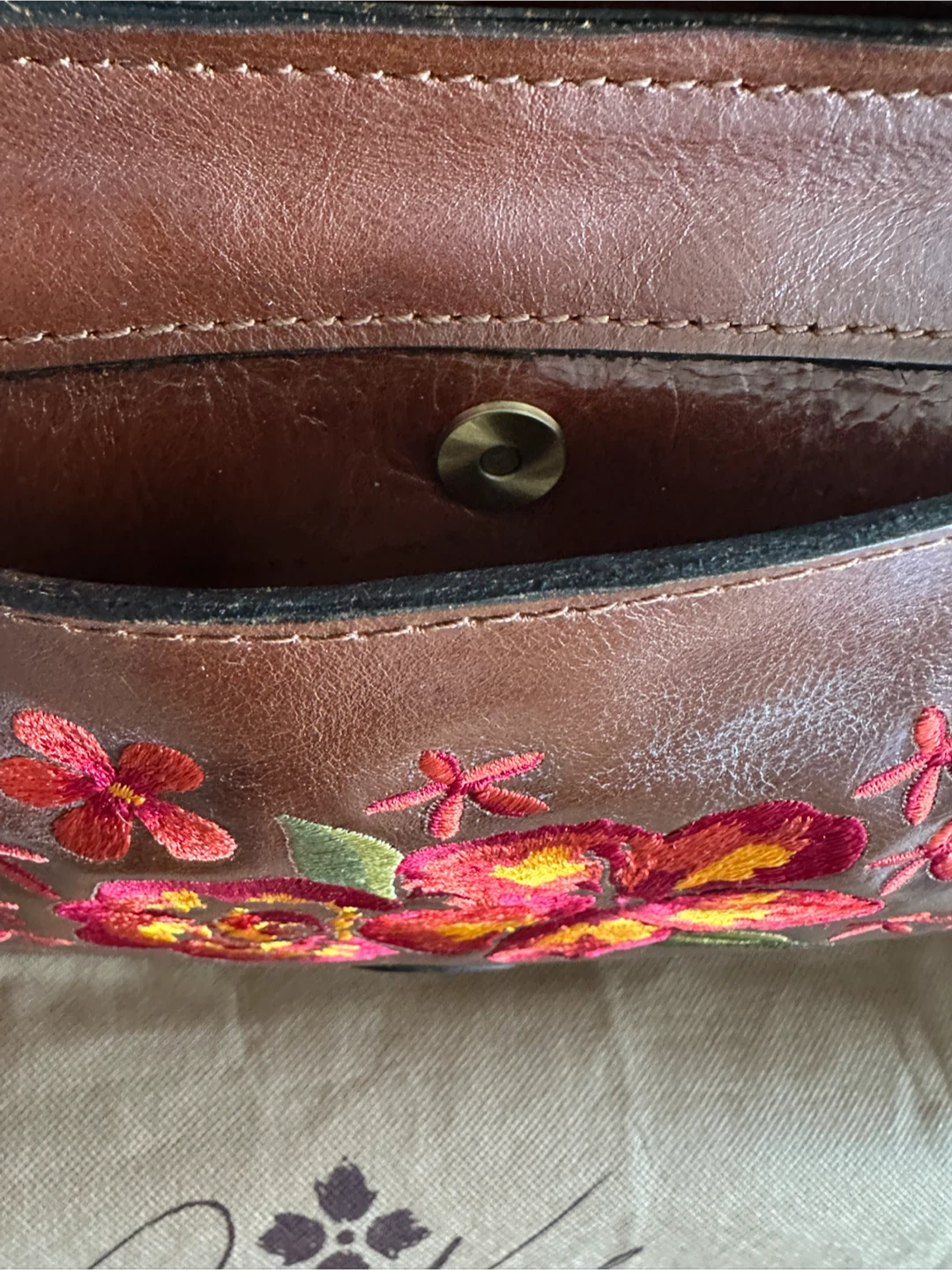 Patricia Nash London Saddle Bag with Floral Embroidery - photo 3