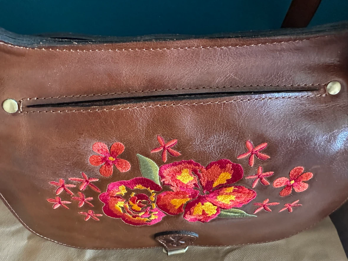 Patricia Nash London Saddle Bag with Floral Embroidery - photo 4
