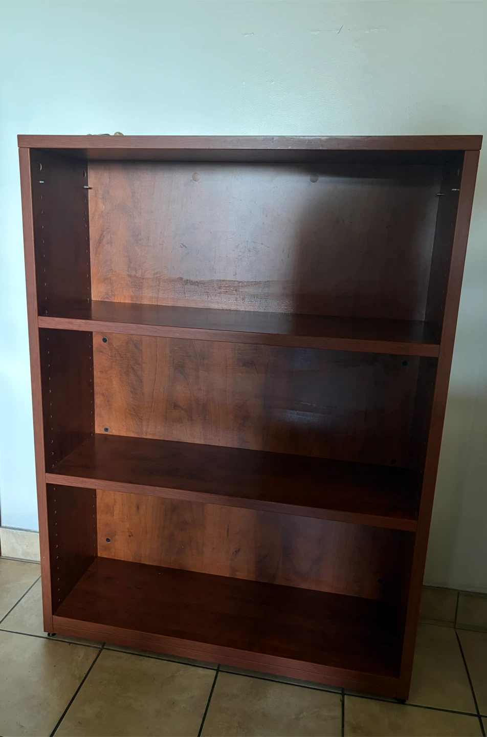 Three-Shelf Bookcase - Cherry Finish - photo 2