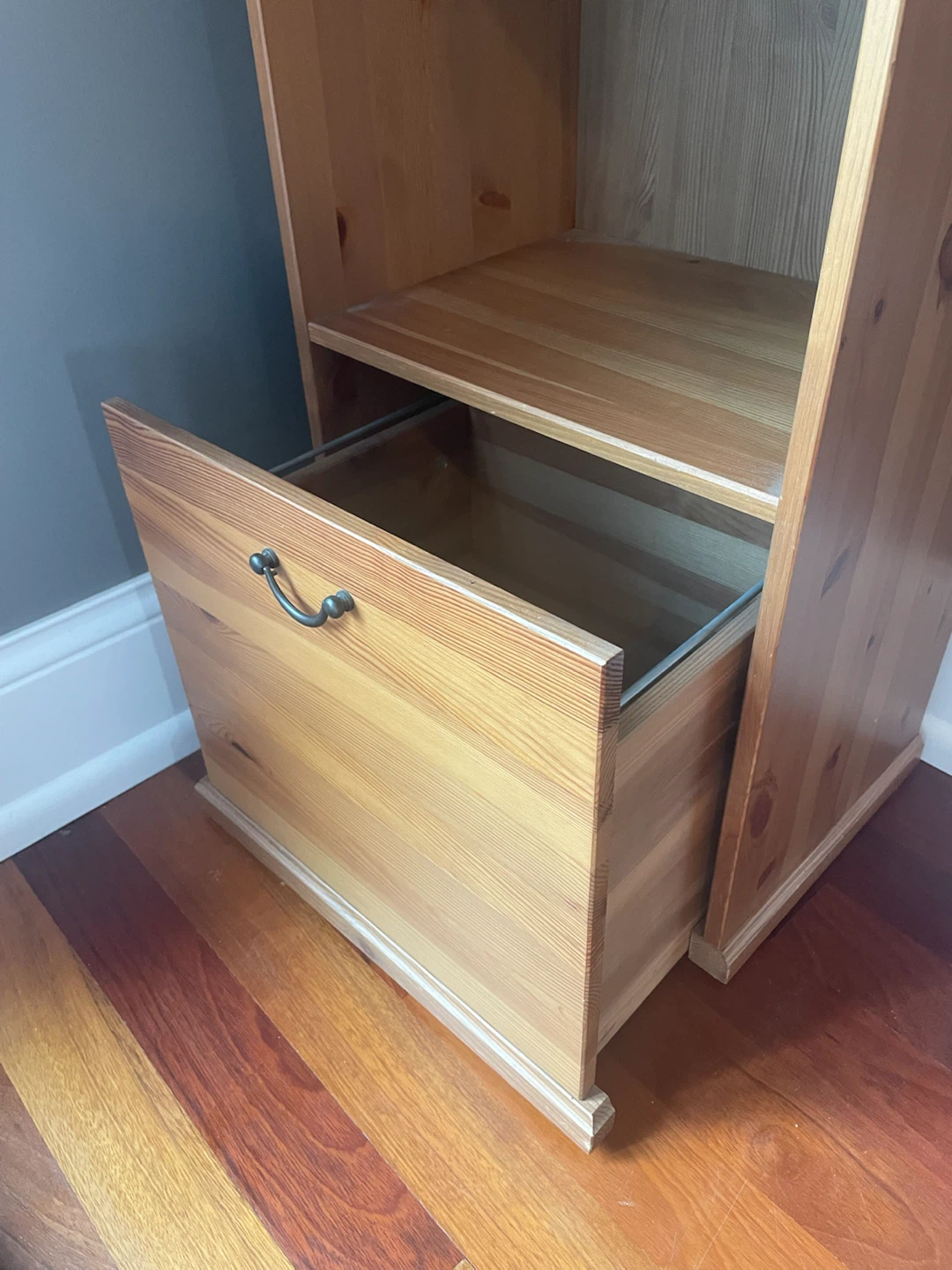Tall Wooden Bookshelf with Drawer - photo 5