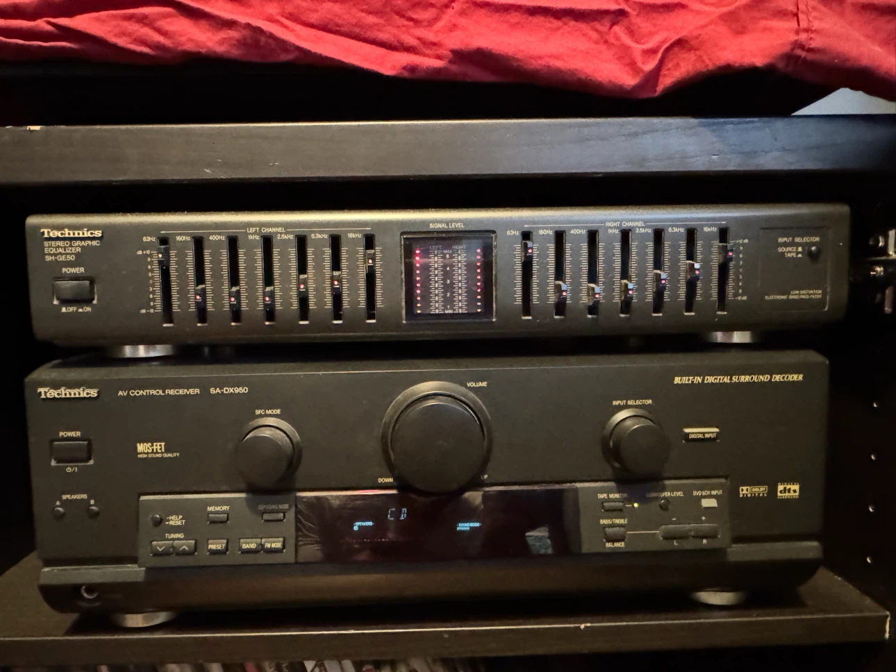 Technics A/V Receiver and Graphics Equalizer