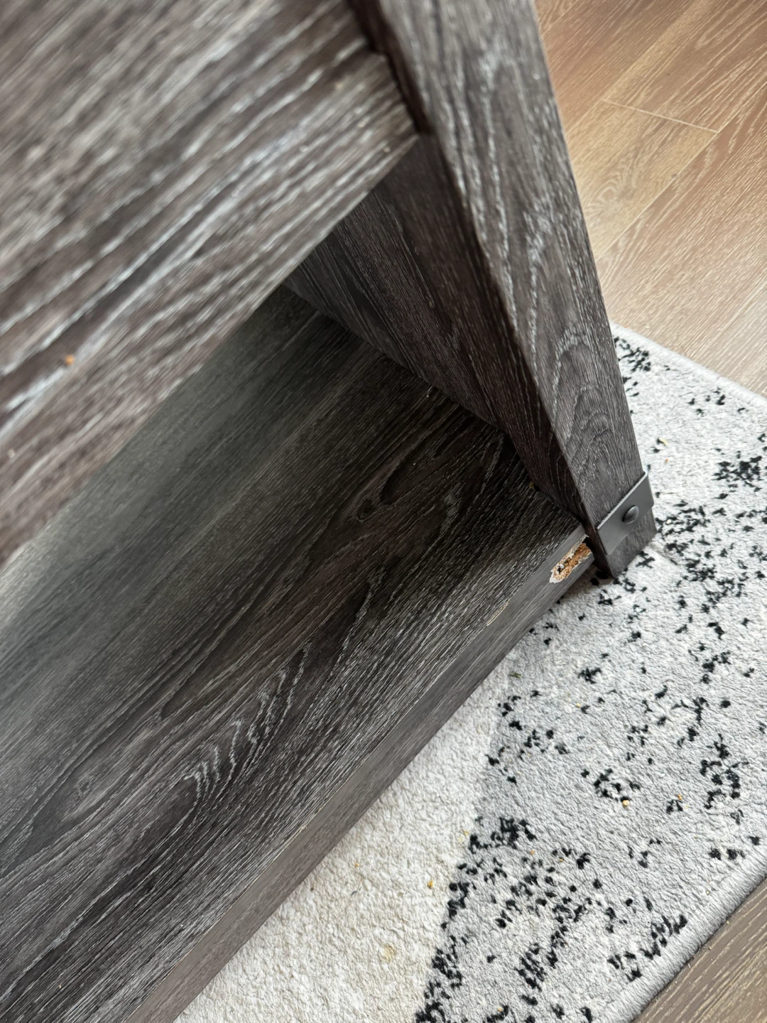 Grey Wood Lift Top Coffee Table with Storage - photo 4