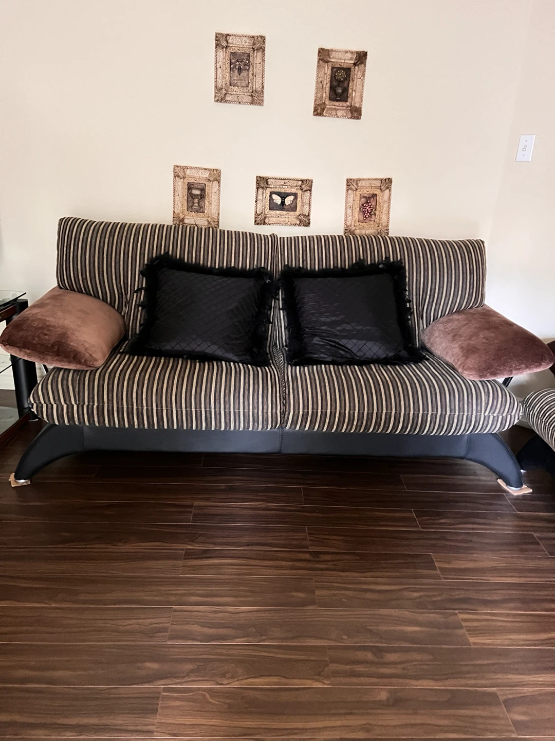Sectional Sofa with Striped Upholstery - photo 2
