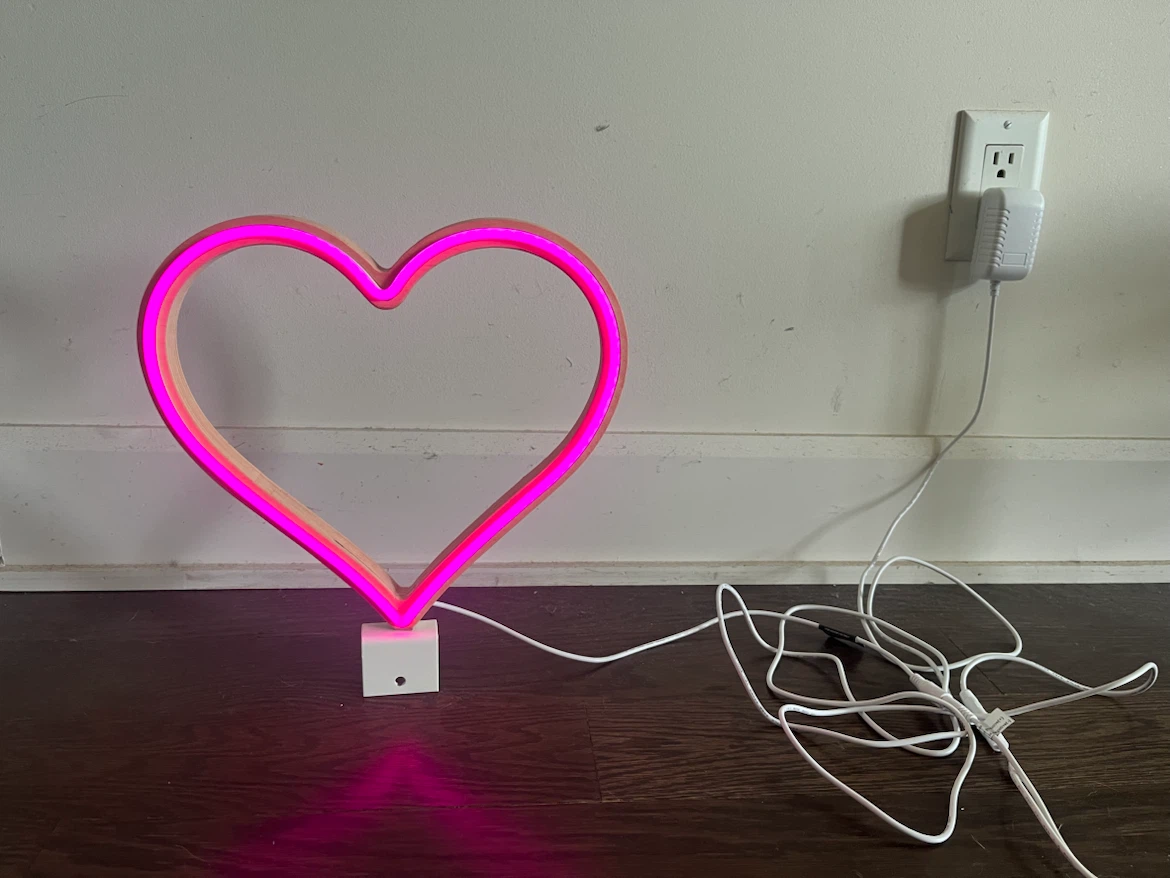 Heart Shaped Neon Sign