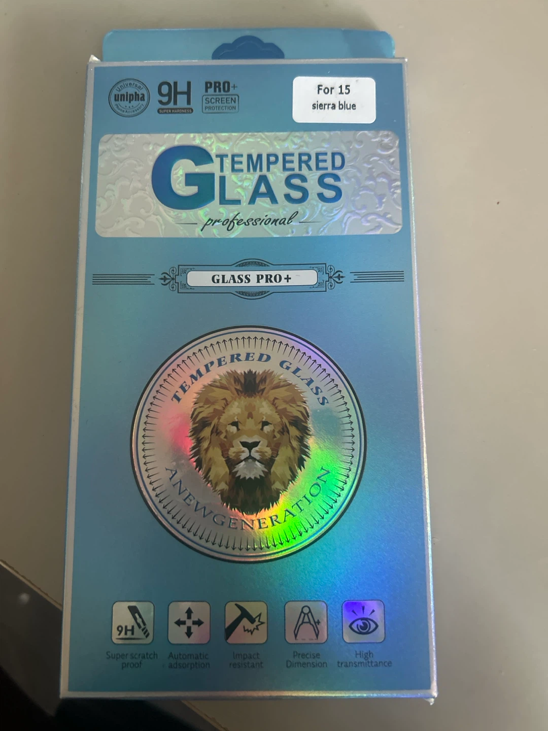 Uniphona 9H Tempered Glass Screen Protector for iPhone 15