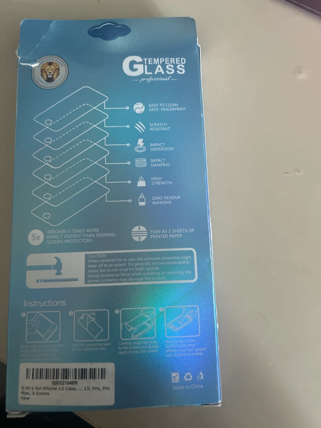 Uniphona 9H Tempered Glass Screen Protector for iPhone 15 - photo 4