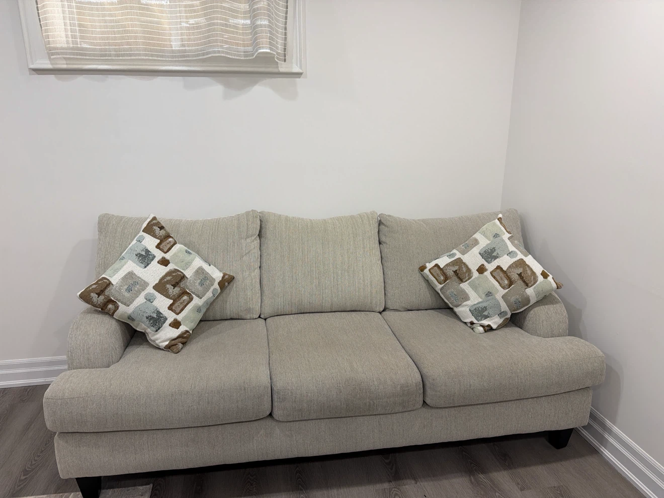 Light Beige 3-Seater Sofa - photo 2