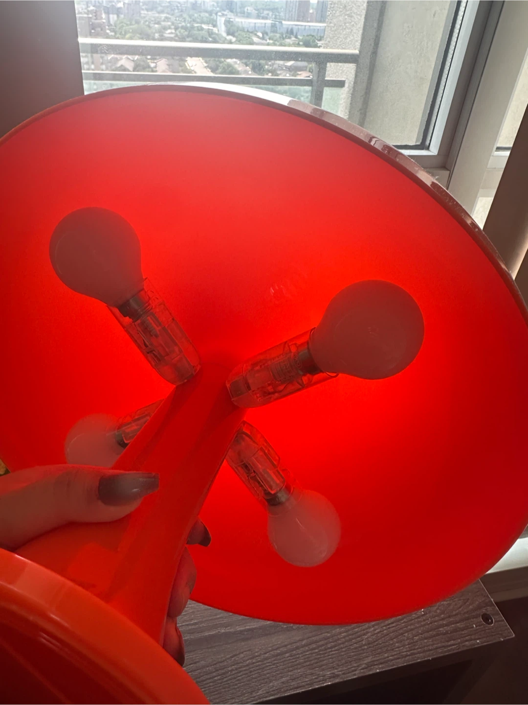 Lotus Atelier Orange Mushroom Lamp - photo 3