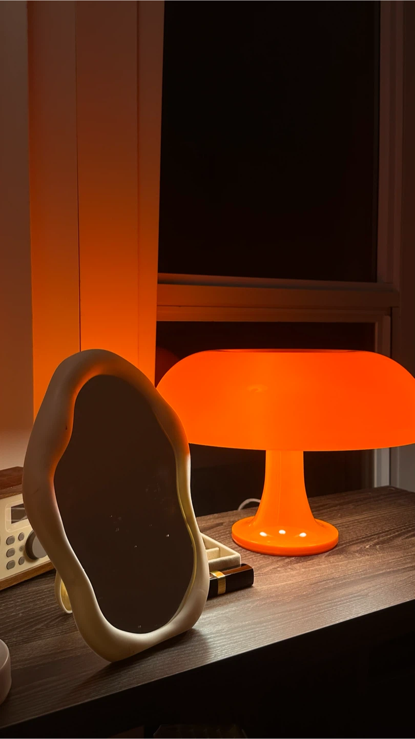 Lotus Atelier Orange Mushroom Lamp