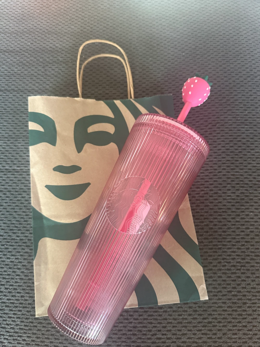 Starbucks strawberry Pink Cold Cup 24oz