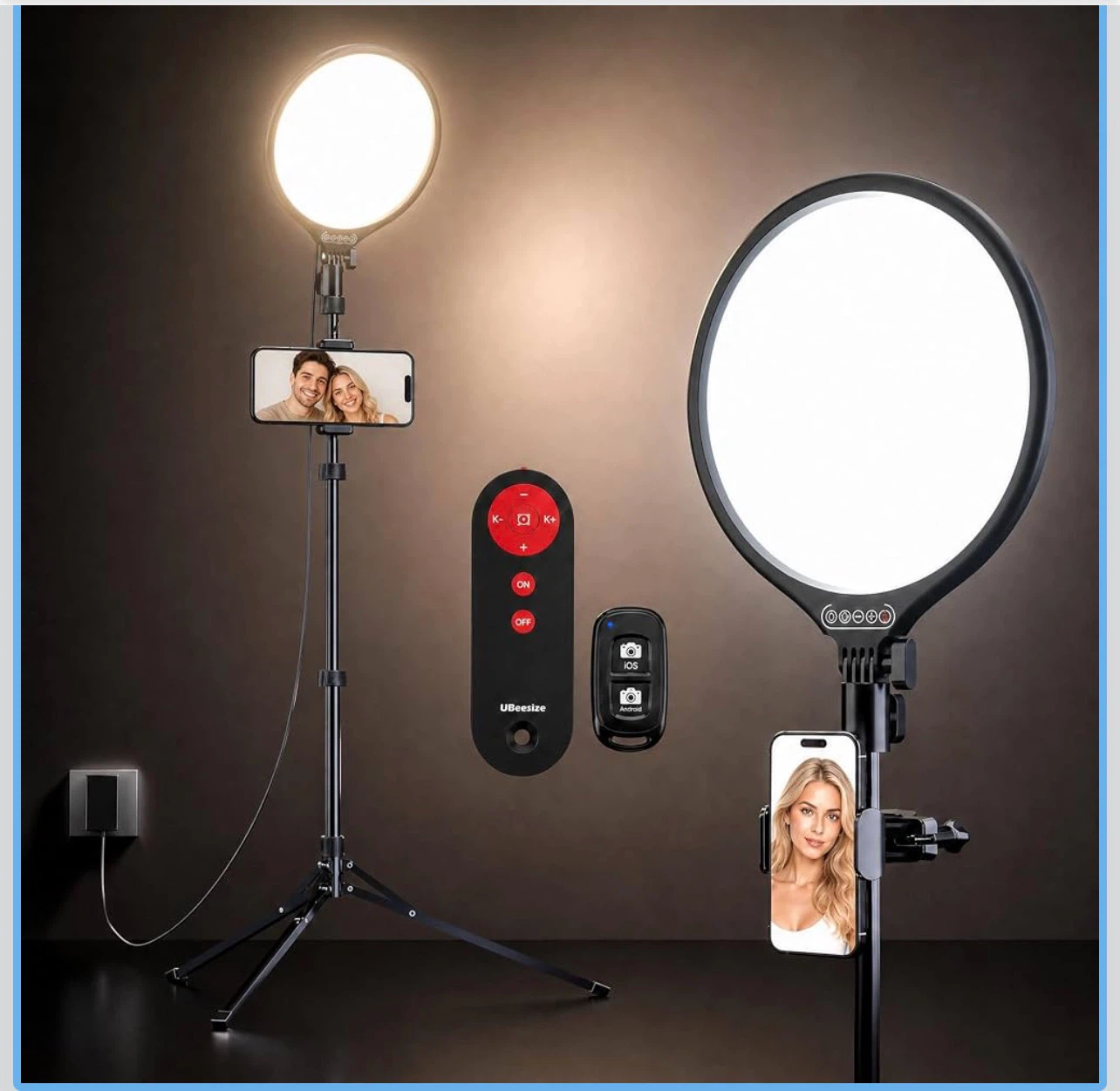 10.5" LED Ring Light with Tripod and Remote