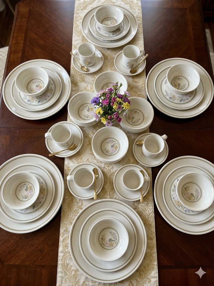Royal Albert Cottage Flowers England Dinnerware Set