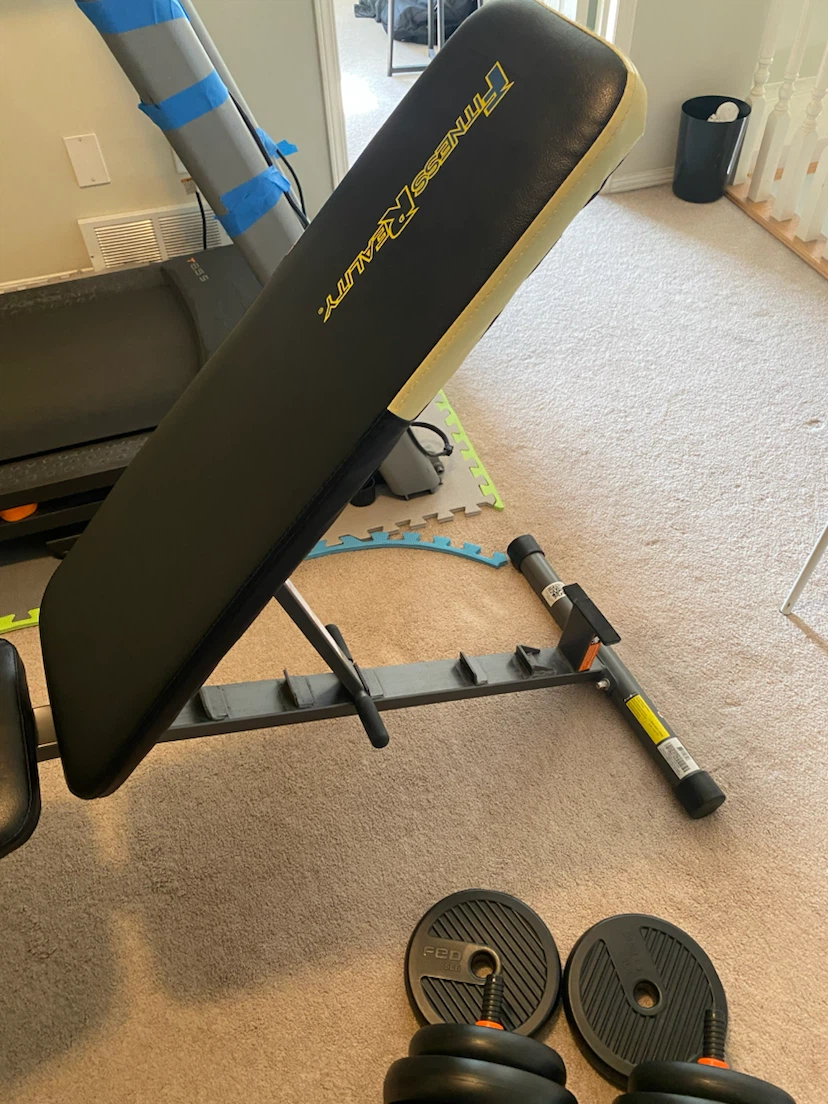 Fitness Reality Weight Bench and Dumbbells - photo 2