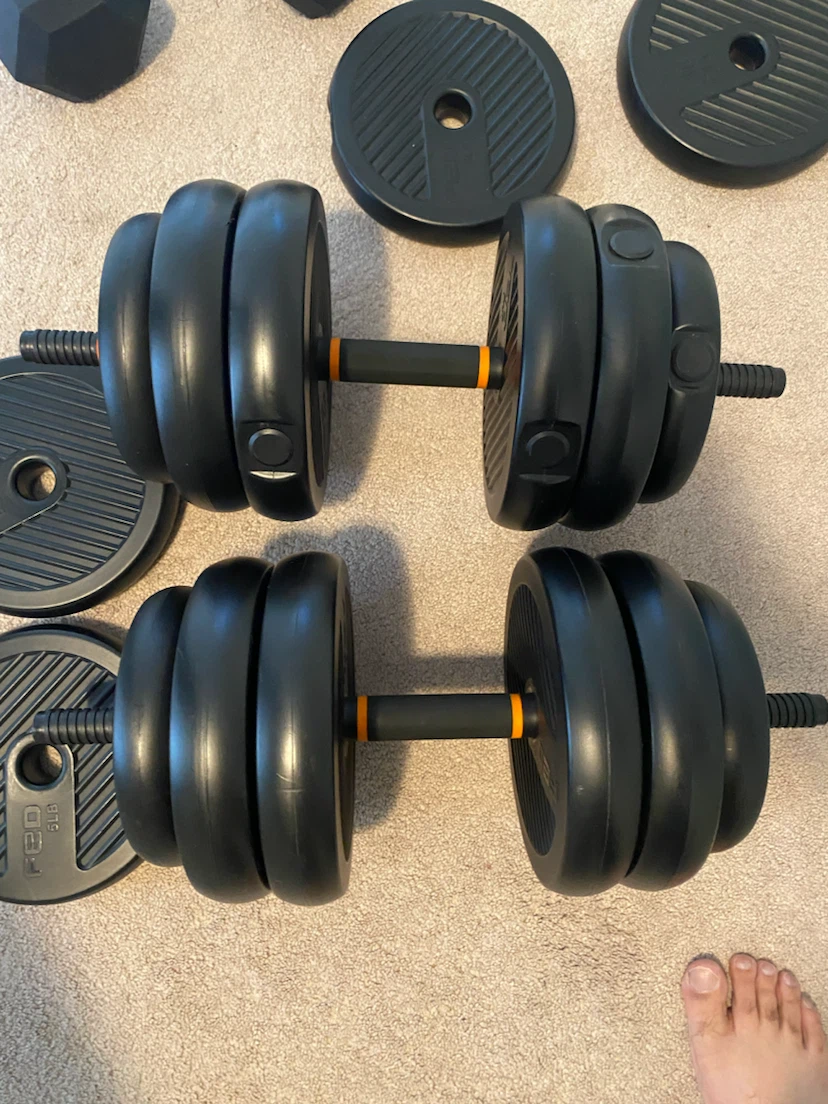 Fitness Reality Weight Bench and Dumbbells - photo 4