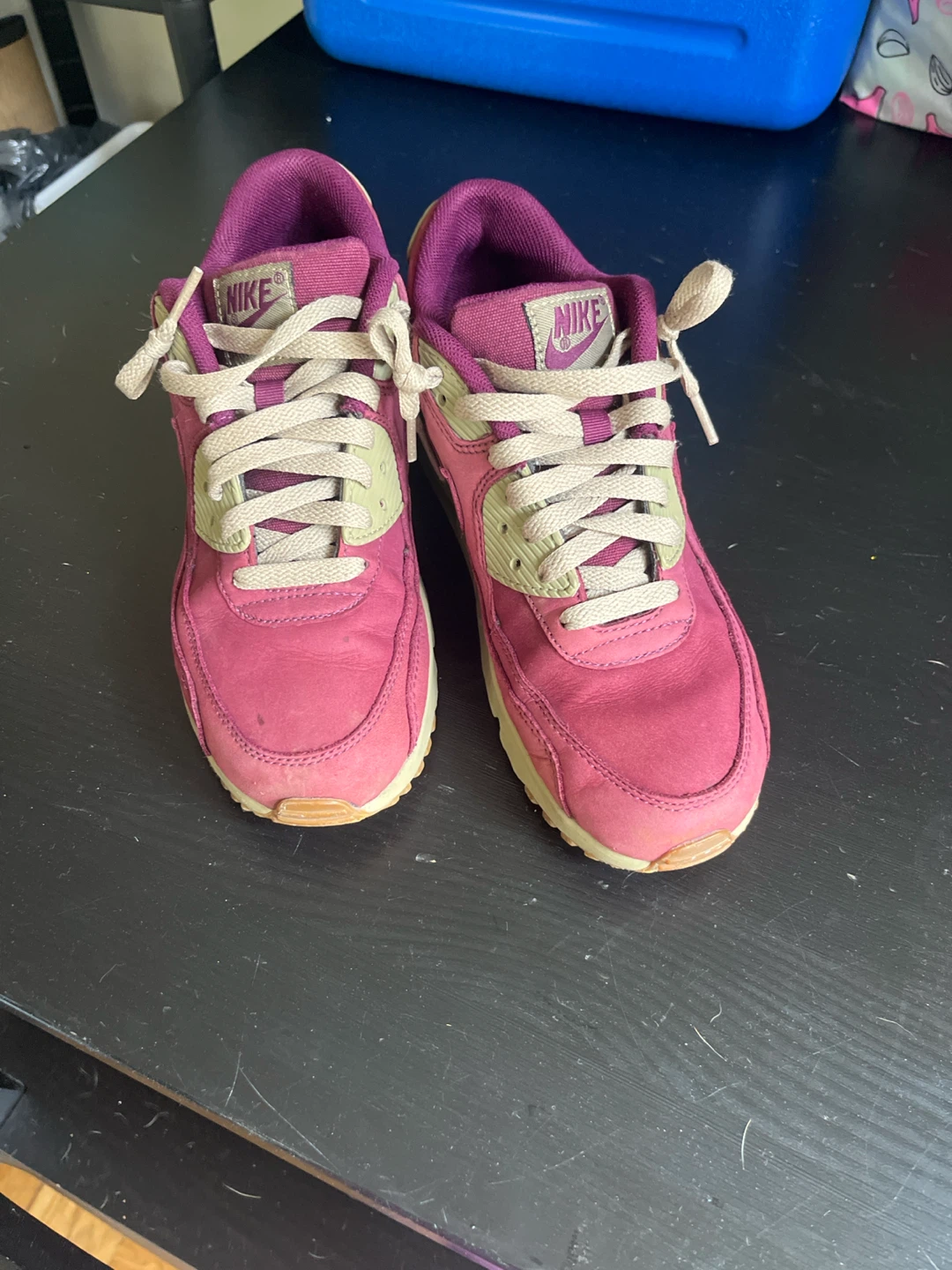 Nike Air Max suede burgundy Sneakers - photo 2