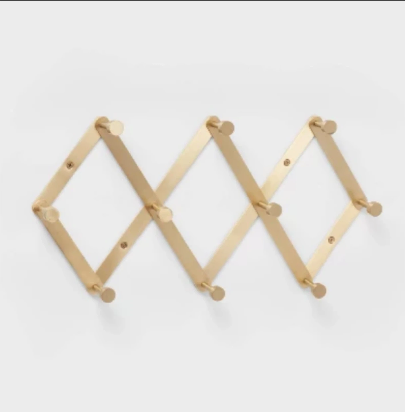 Brightroom Accordian 10 Hooks Rail Gold