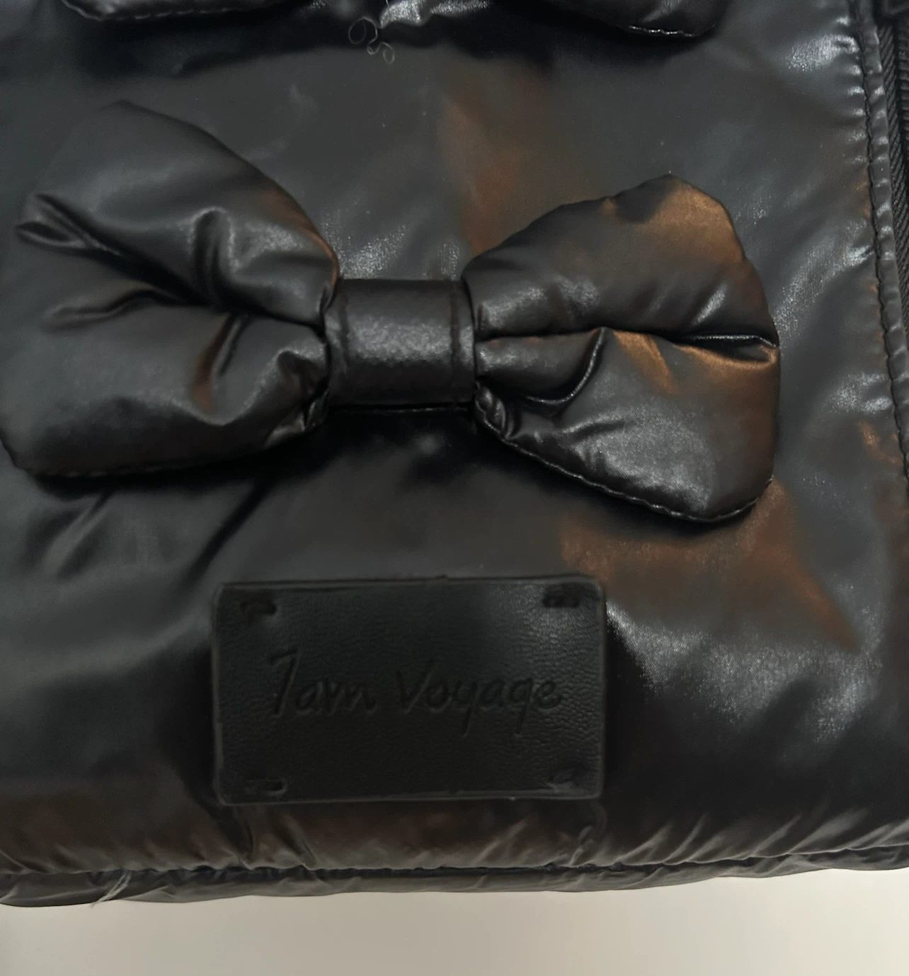Tam Voyage Black Nylon Backpack with Bows - photo 2