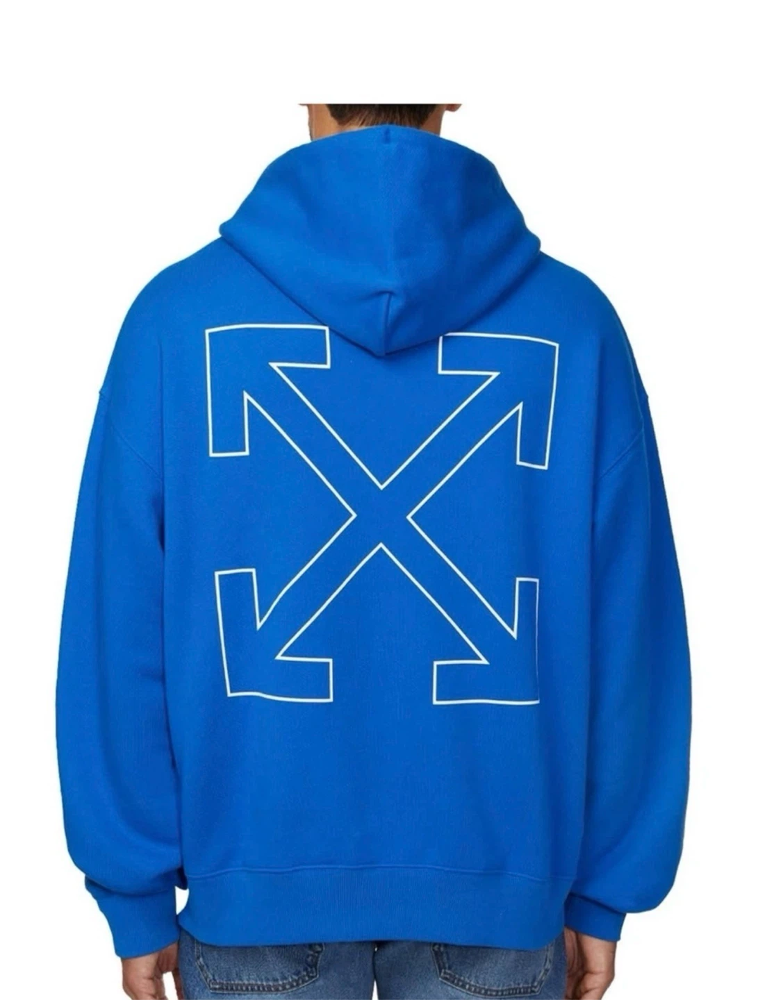Off-White Exclusive Men's Oversize Fit Hoodie Blue Size Large - photo 2
