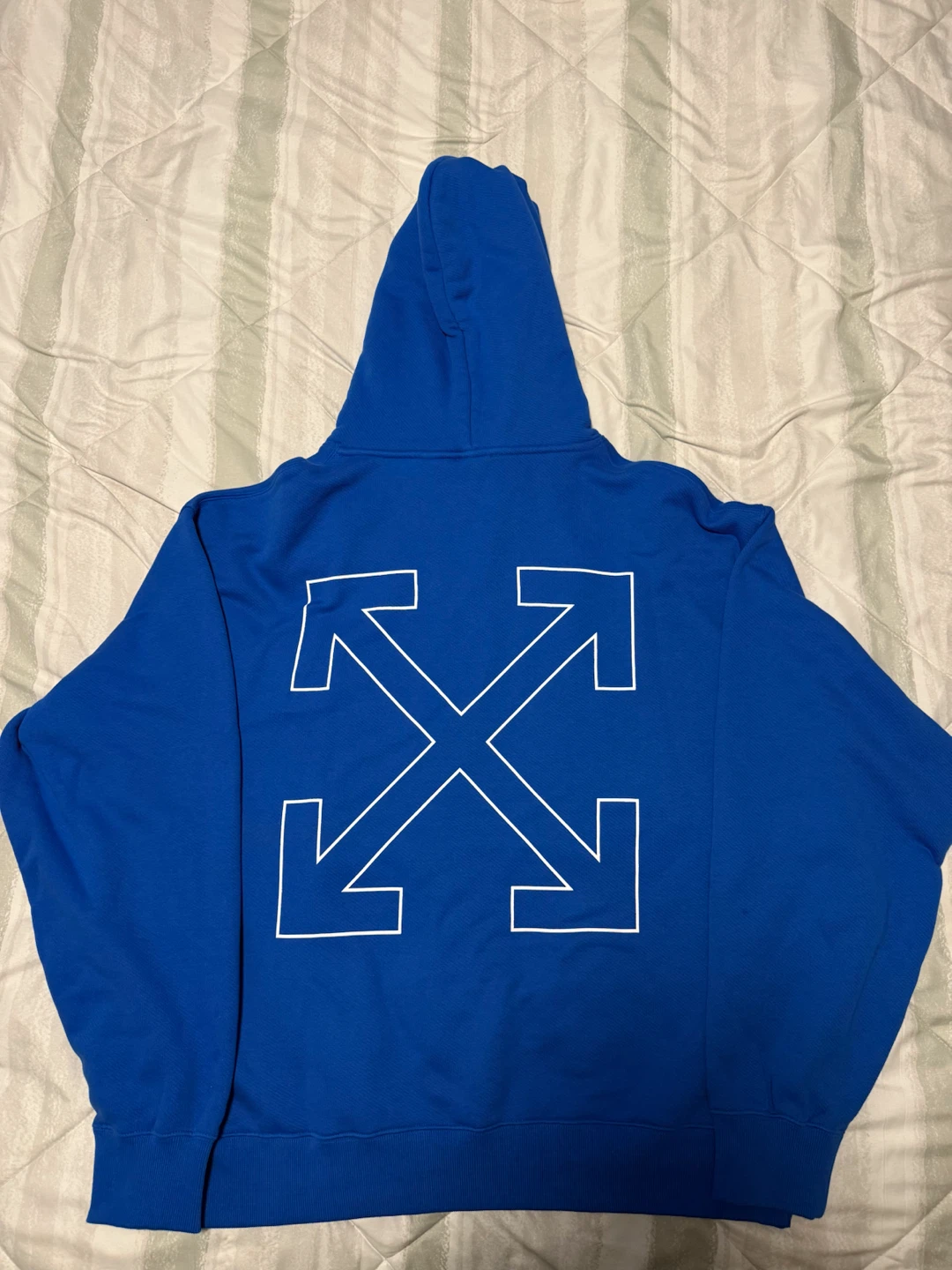 Off-White Exclusive Men's Oversize Fit Hoodie Blue Size Large - photo 4