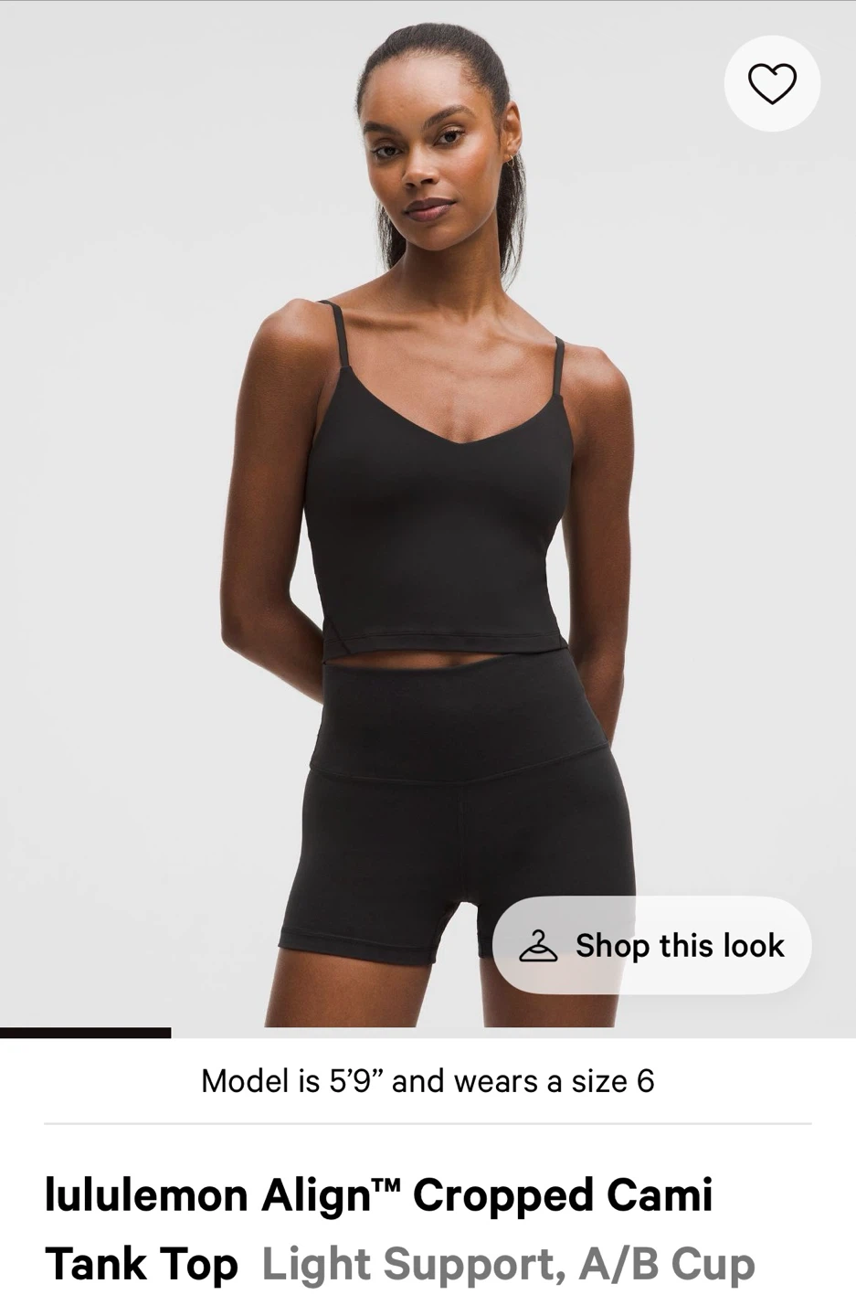 Lululemon Align Cropped Cami Tank Top - photo 3