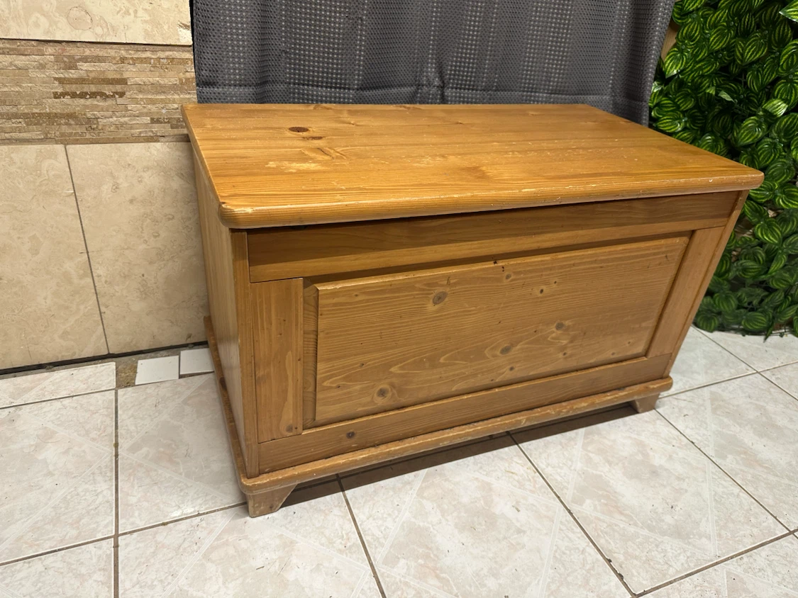 Real Natural Wood Storage Chest Trunk - photo 3