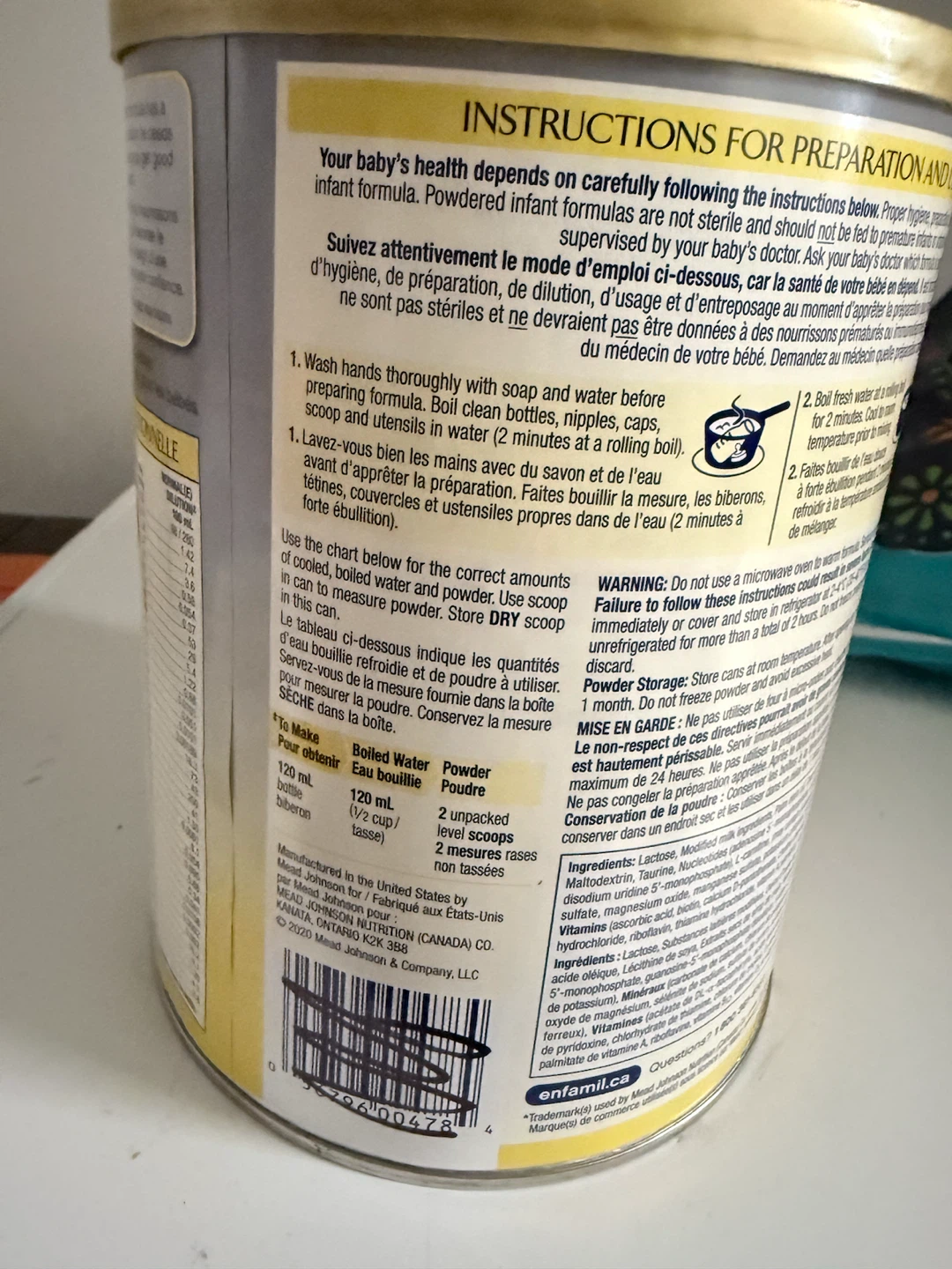 Enfamil Milk-Based Iron Fortified Infant Formula - 900g - photo 2