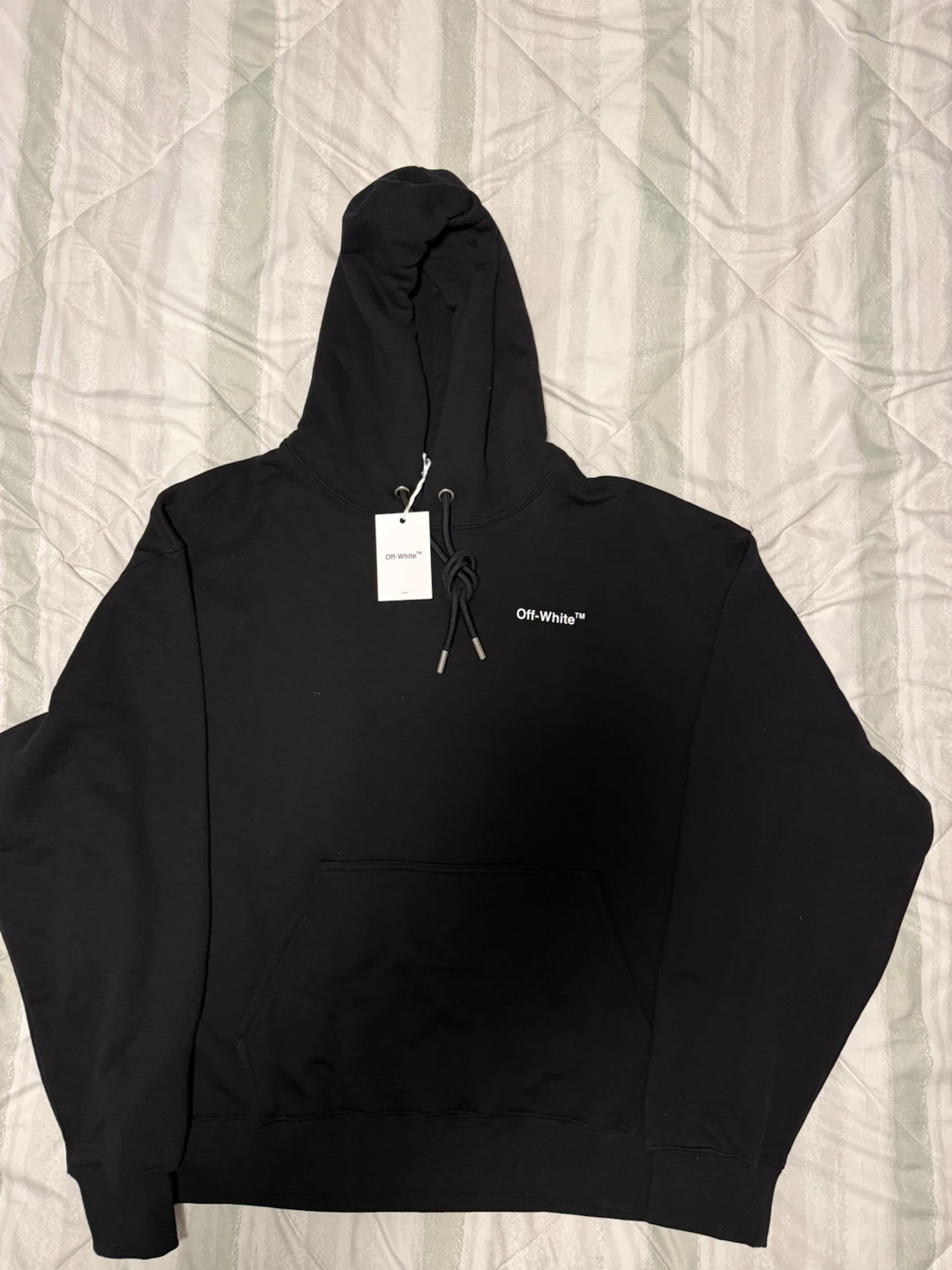 OFF-WHITE Exclusive Men's Oversize Fit Hoodie Black Size XL