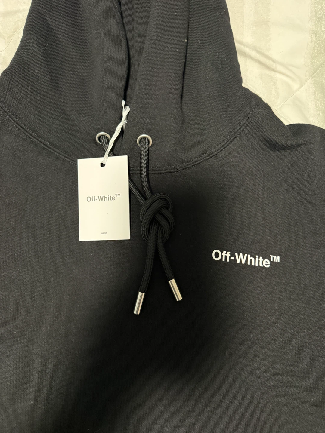 OFF-WHITE Exclusive Men's Oversize Fit Hoodie Black Size XL - photo 3