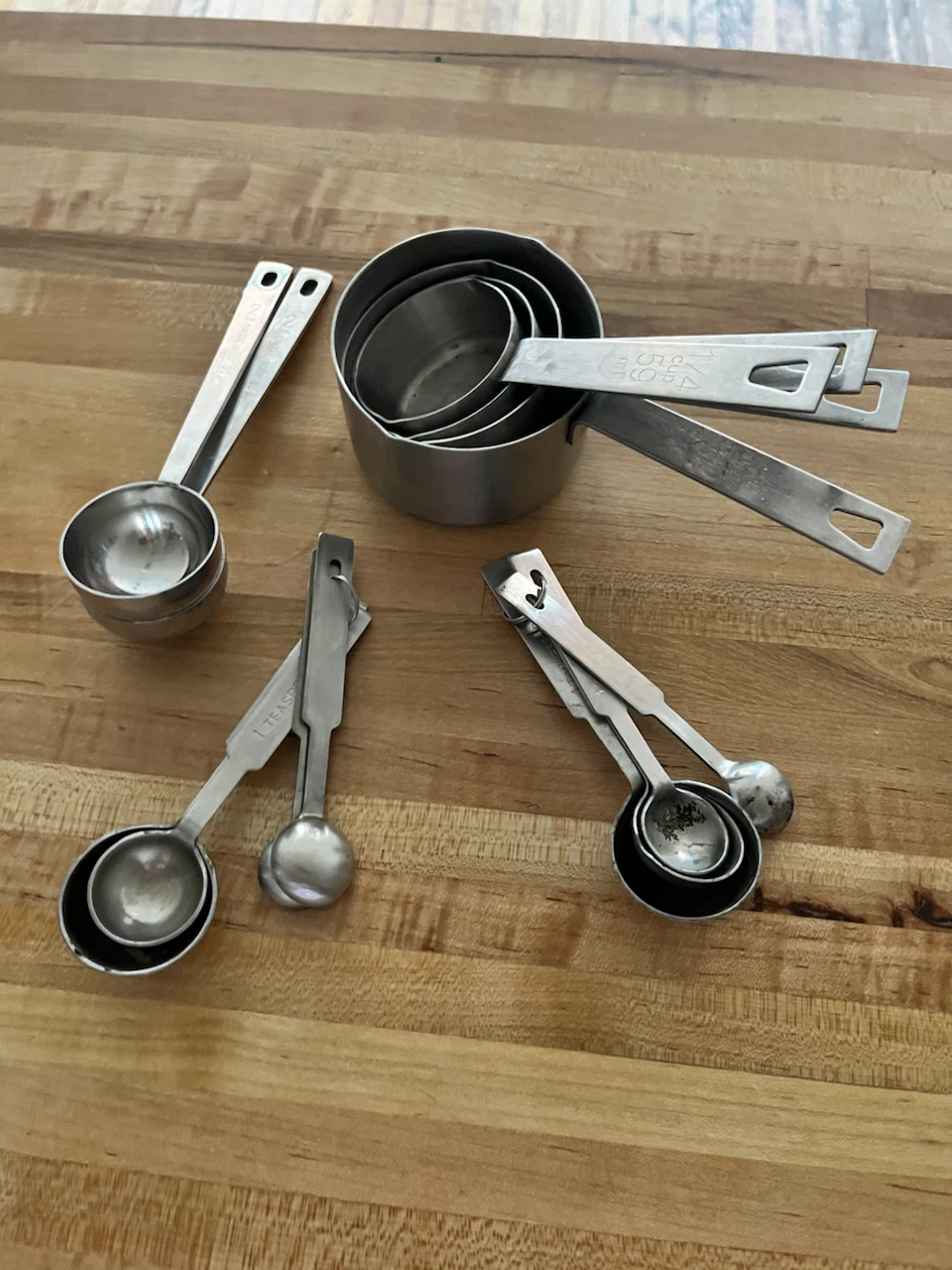 Stainless Steel Measuring Cups and Spoons Set