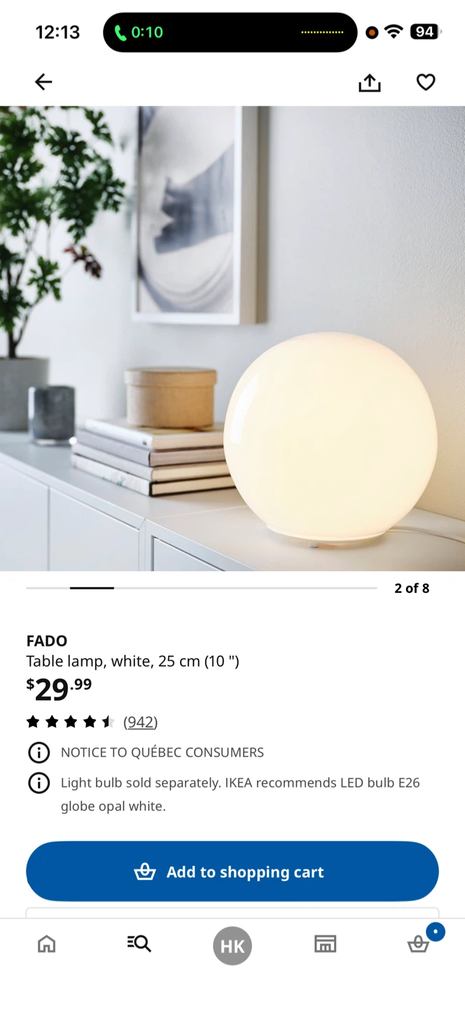 IKEA FADO White Table Lamp - photo 2