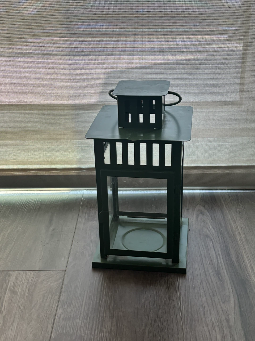 BORRBY Lantern for tealight, black, 20 cm