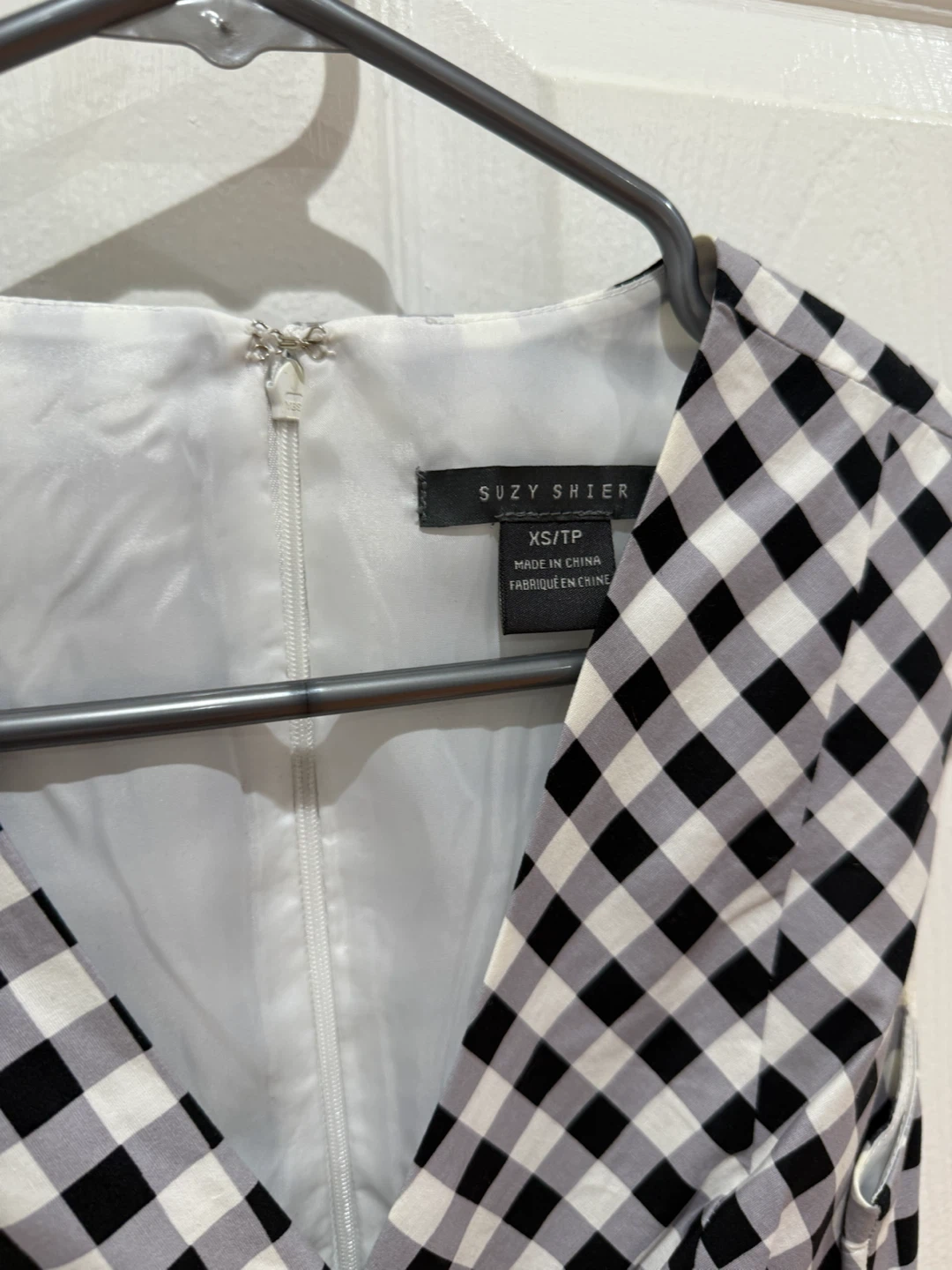 Suzy Shier Black and White Gingham Dress - photo 2
