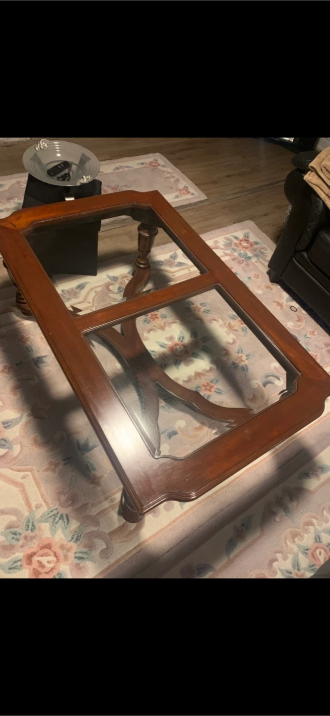 Wooden coffee table set