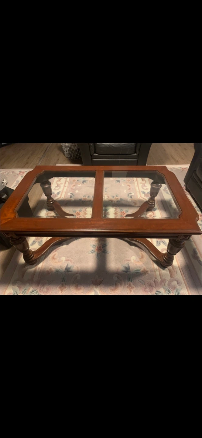 Wooden coffee table set - photo 2