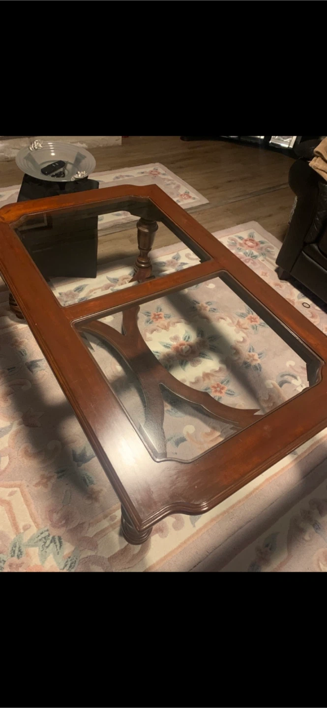 Wooden coffee table set - photo 3