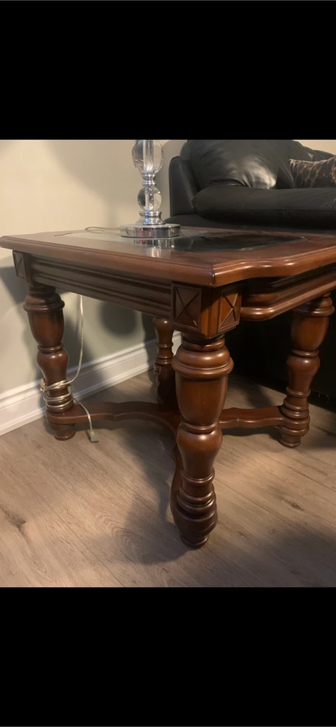 Wooden coffee table set - photo 4