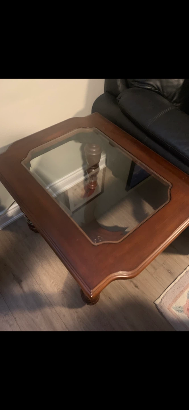 Wooden coffee table set - photo 5
