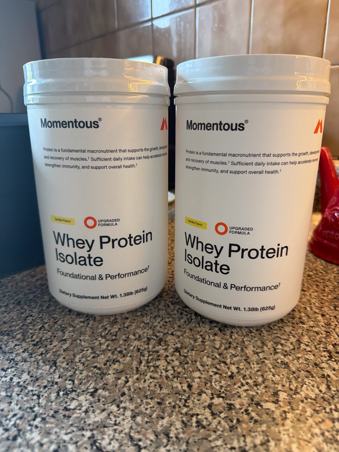 Momentous Vanilla Whey Protein Isolate (2x 1.38lb)