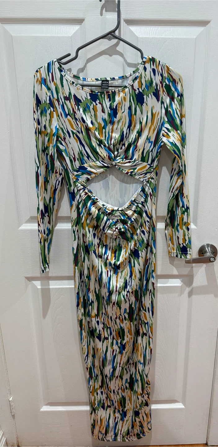 Abstract Print Dress